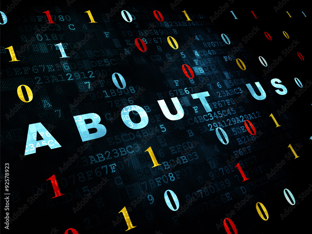 Business concept: About us on Digital background