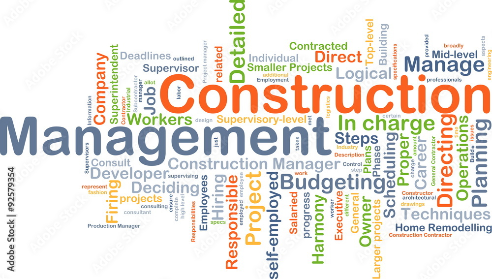 Construction management background concept Stock Illustration | Adobe Stock