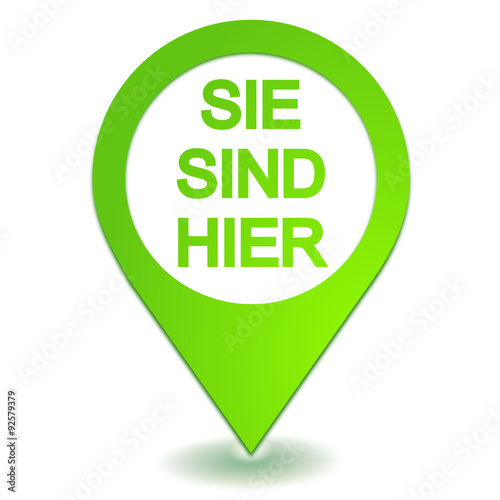 Sie befinden sich hier auf der grünen Symbol Geolocation