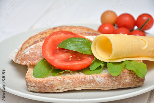 snadwich with cheese and tomato photo