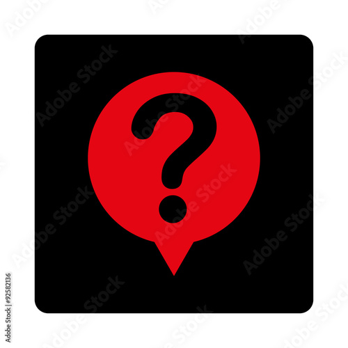 Status flat intensive red and black colors rounded button