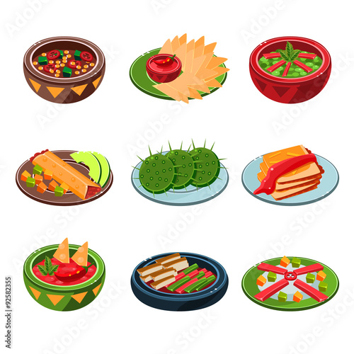 Mexican Traditional Food Set 