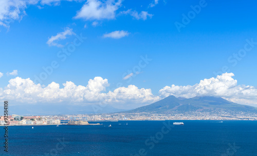 Gulf of Naples. Landscape with Mount Vesuvius © evannovostro