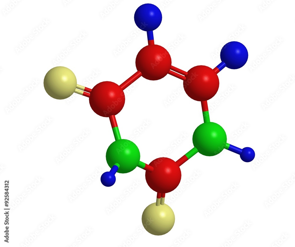 Molecular structure of uracil Molecular structure of uracil