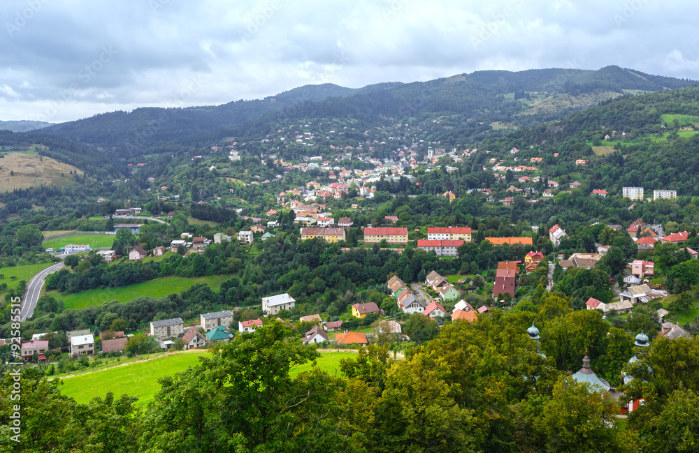 Top view on Banska Stiavnica (Slovakia) Top view on Banska Stiavnica (Slovakia)