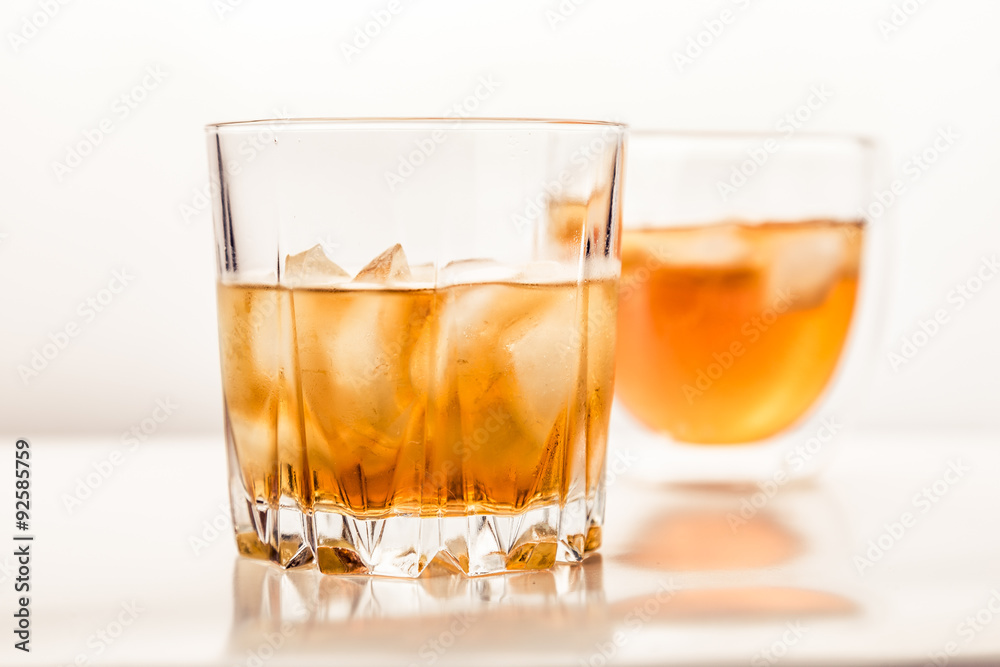 Two different glasses of whiskey Two different glasses of whiskey