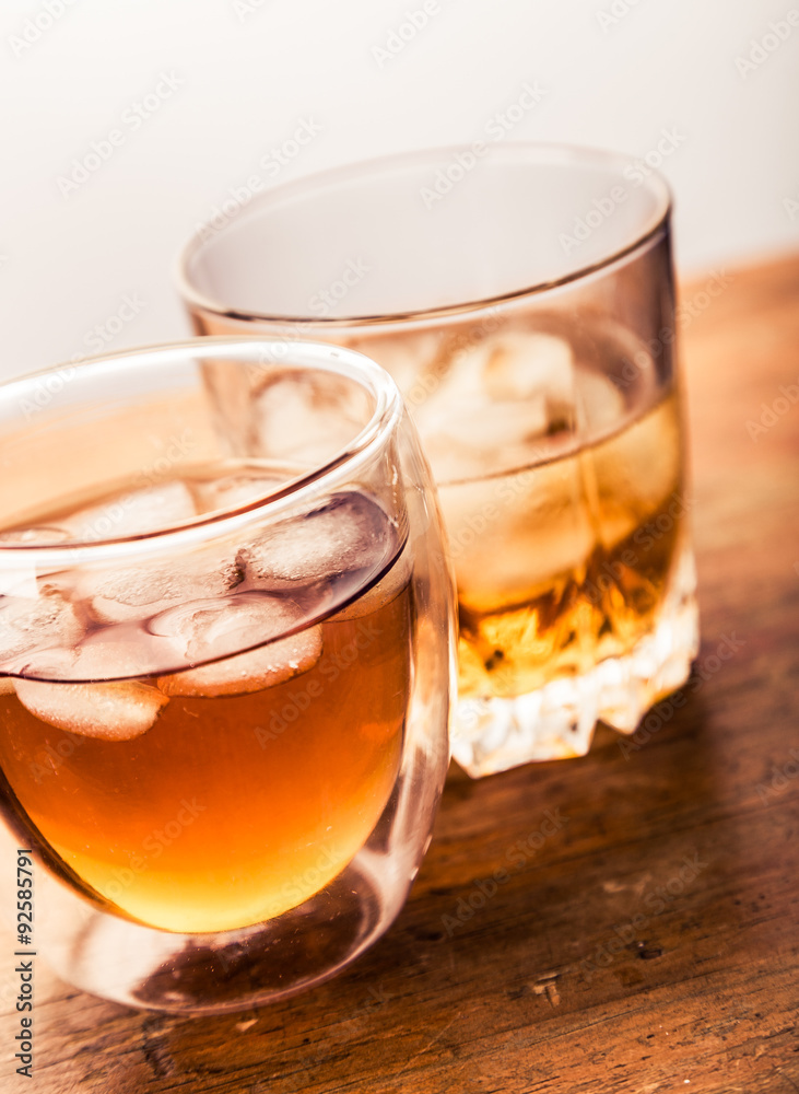 Two different glasses of whiskey Two different glasses of whiskey