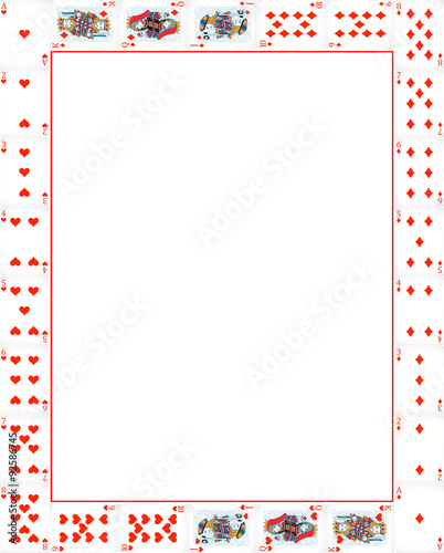 Border with poker cards
