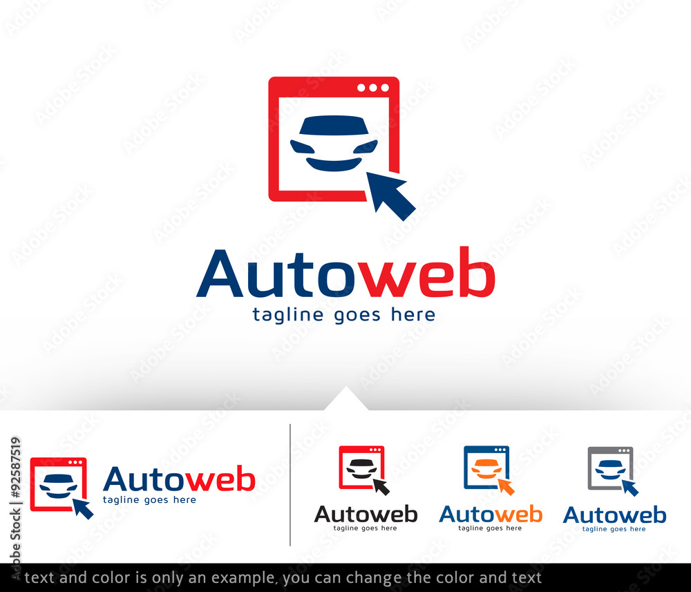 Auto Web Logo Template Vector Design Auto Web Logo Template Vector Design