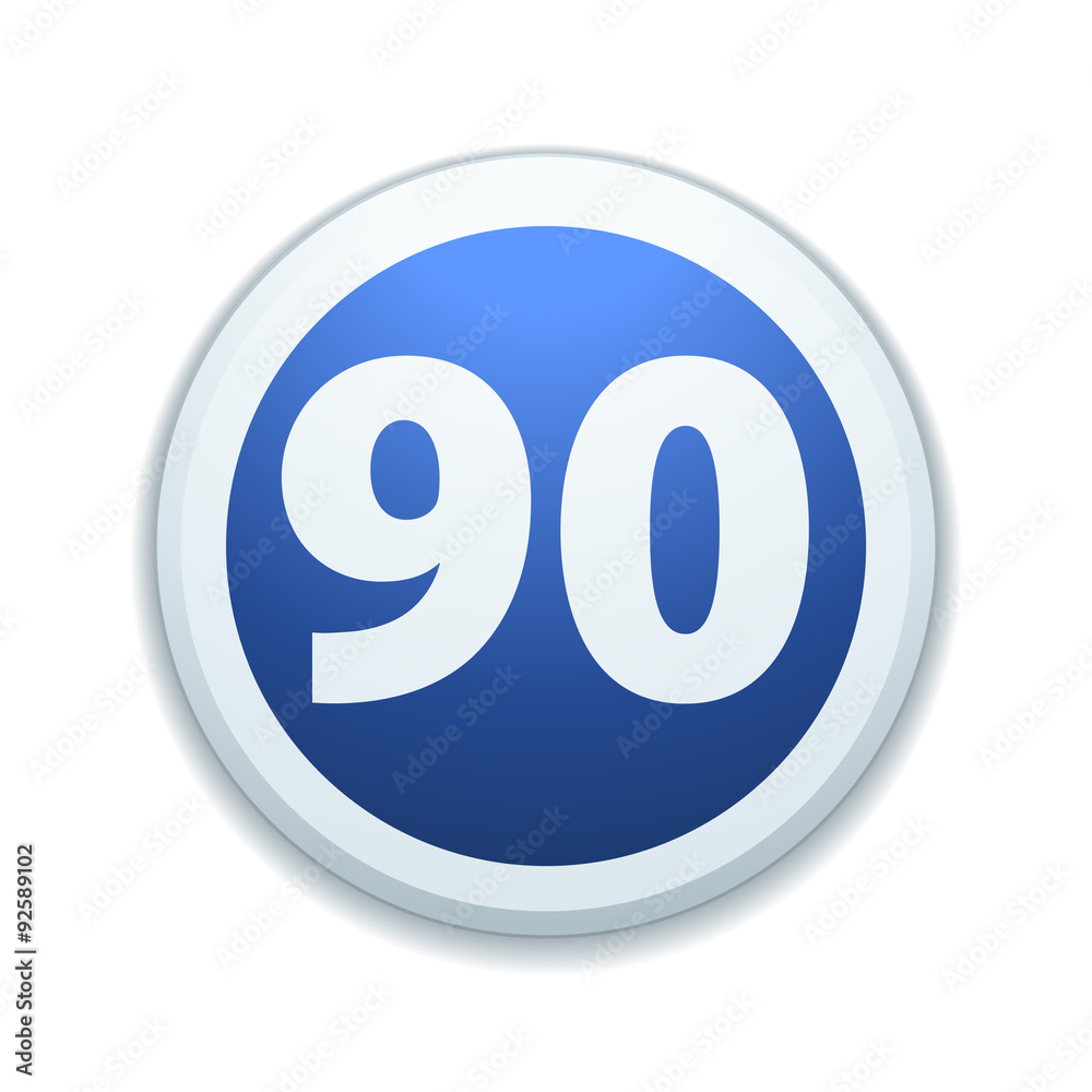 Minimal speed to 90 kilometers per hour traffic sign Minimal speed to 90 kilometers per hour traffic sign