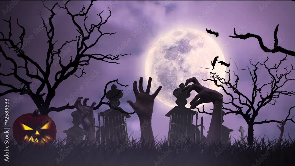 Halloween animation with undead