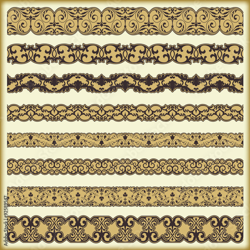 Vintage border set for design 