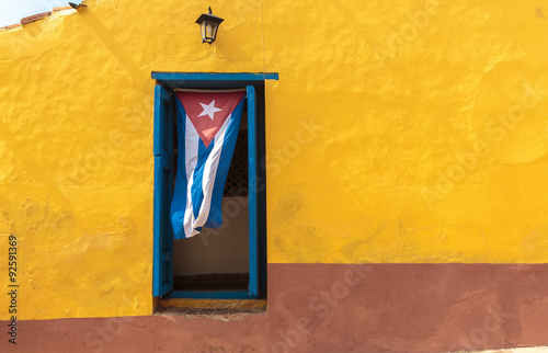Cuban flag in window © sabino.parente