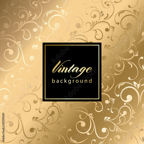 Abstract vintage seamless damask pattern