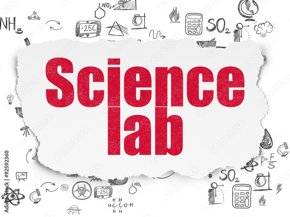 Science concept: Science Lab on Torn Paper background Science concept: Science Lab on Torn Paper background