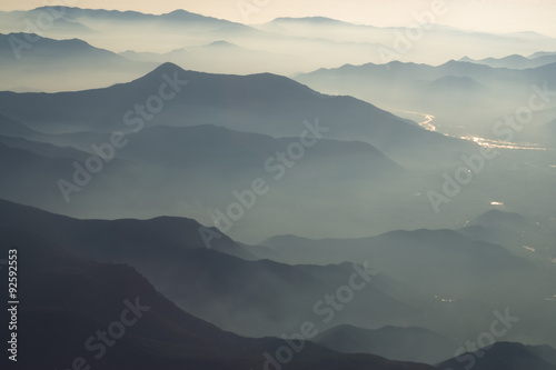 aerial view at the andes mountains - landscape photo