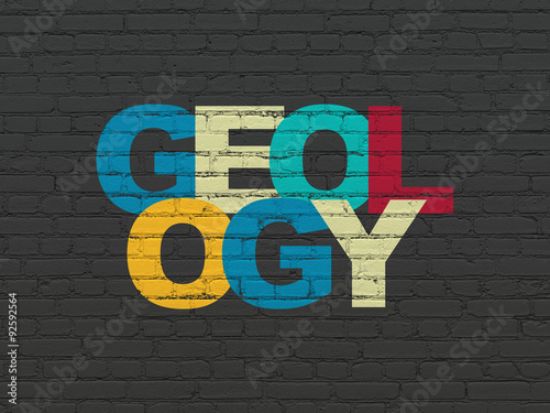 Science concept: Geology on wall background