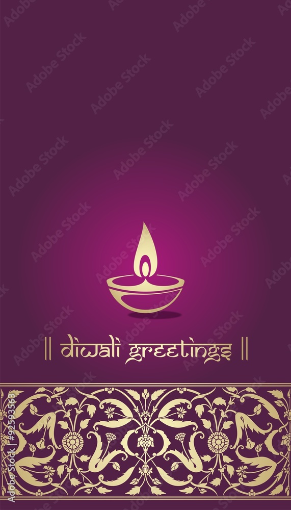 Oil lamp, Diwali greetings , royal Rajasthan, India