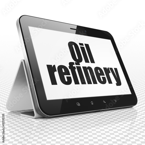 Manufacuring concept: Tablet Computer with Oil Refinery on