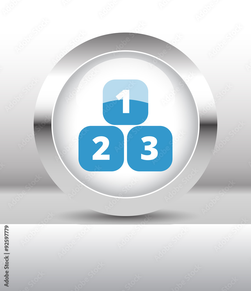 Web button with 123 Blocks illustration on abstract table Web button with 123 Blocks illustration on abstract table