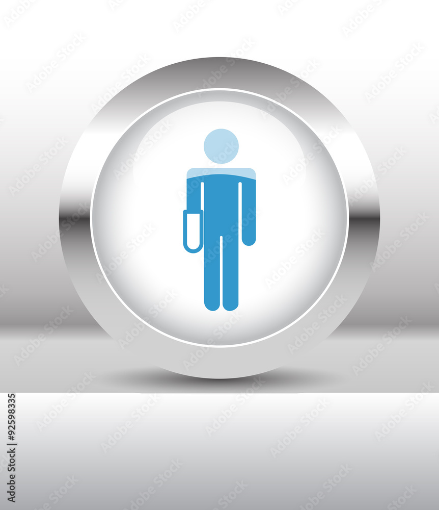 Web button with Hand illustration on abstract table Web button with Hand illustration on abstract table