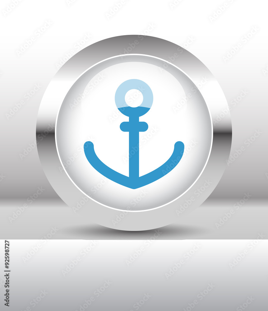 Web button with Anchor illustration on abstract table Web button with Anchor illustration on abstract table