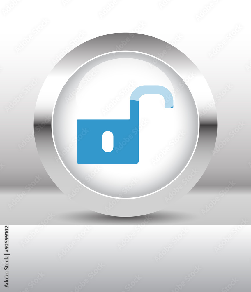 Web button with Unlock illustration on abstract table. Web button with Unlock illustration on abstract table.