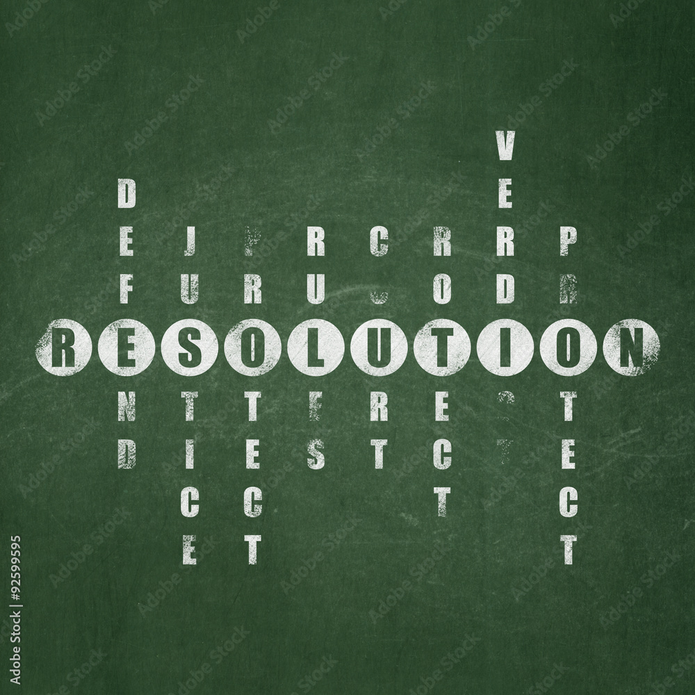 Obraz premium Law concept: Resolution in Crossword Puzzle