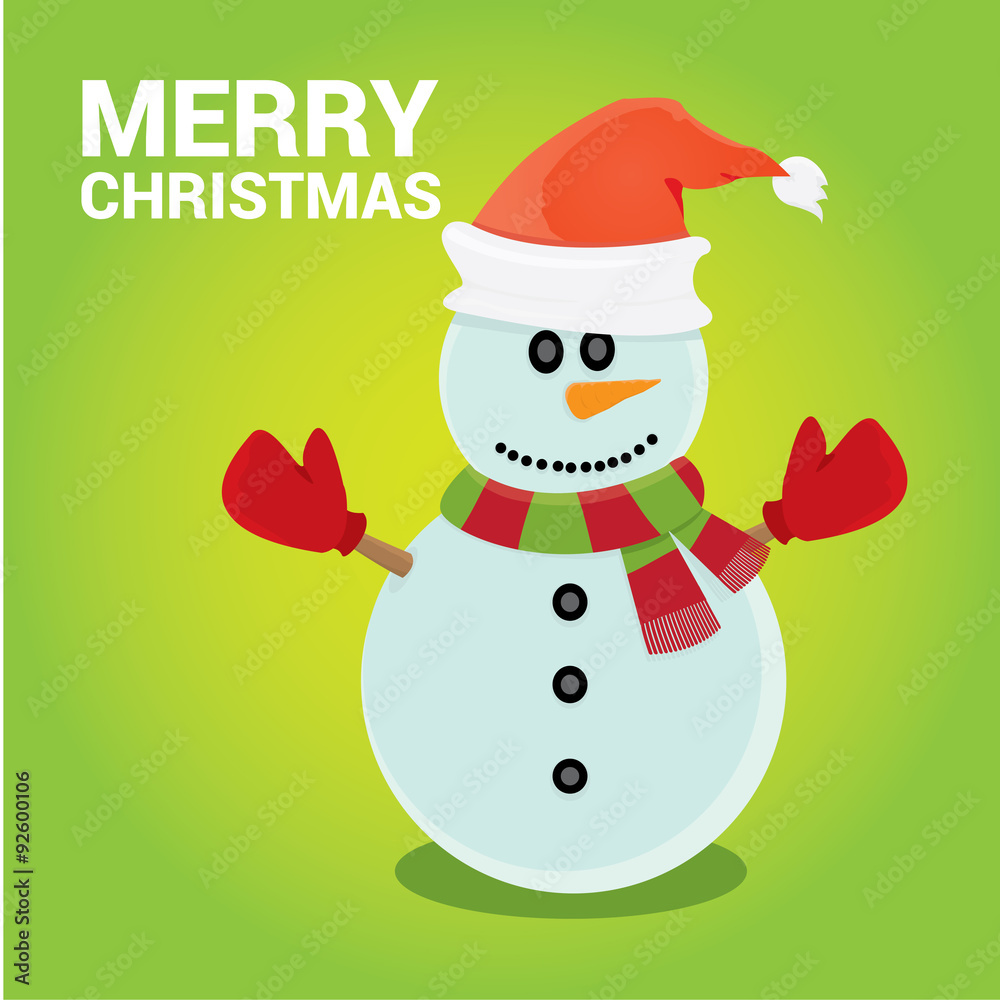 Vector snowman on blue sky background with stars. Vector snowman on blue sky background with stars.
