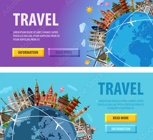 travel vector logo design template. vacation or world icon