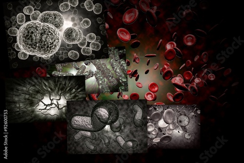 Bacteria Infection Collage photo