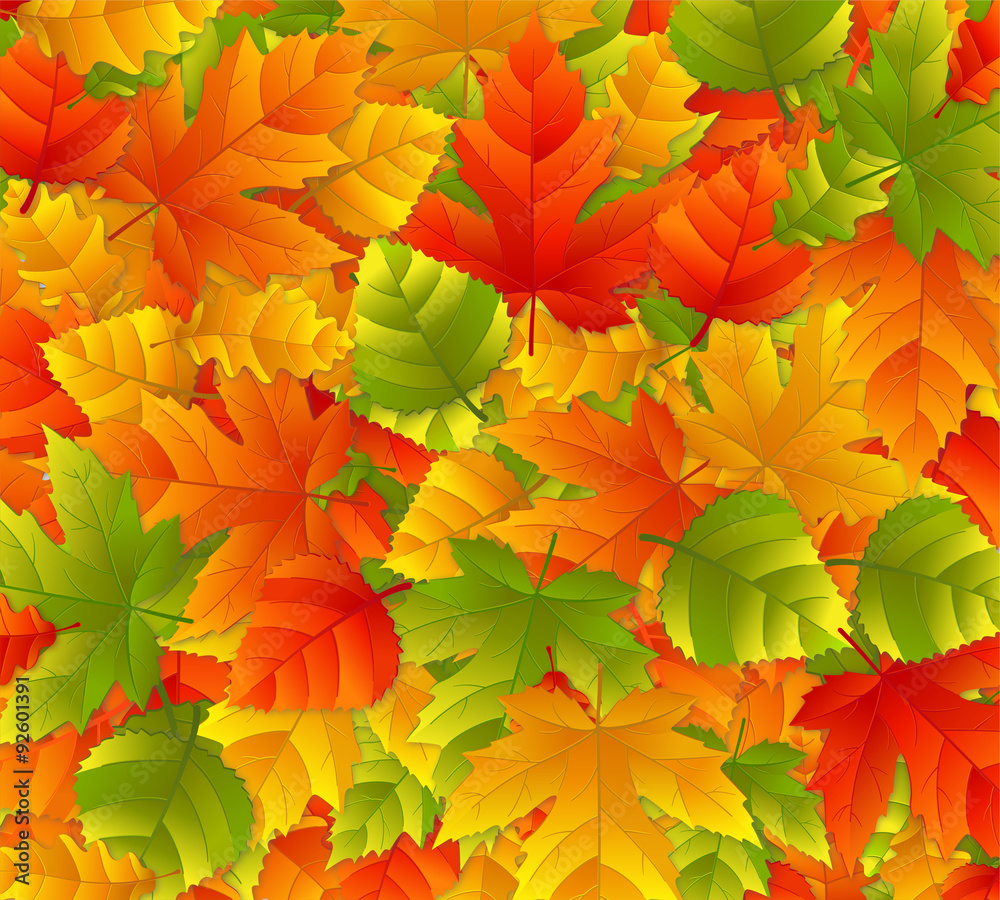 Herbstblaetter Haufen