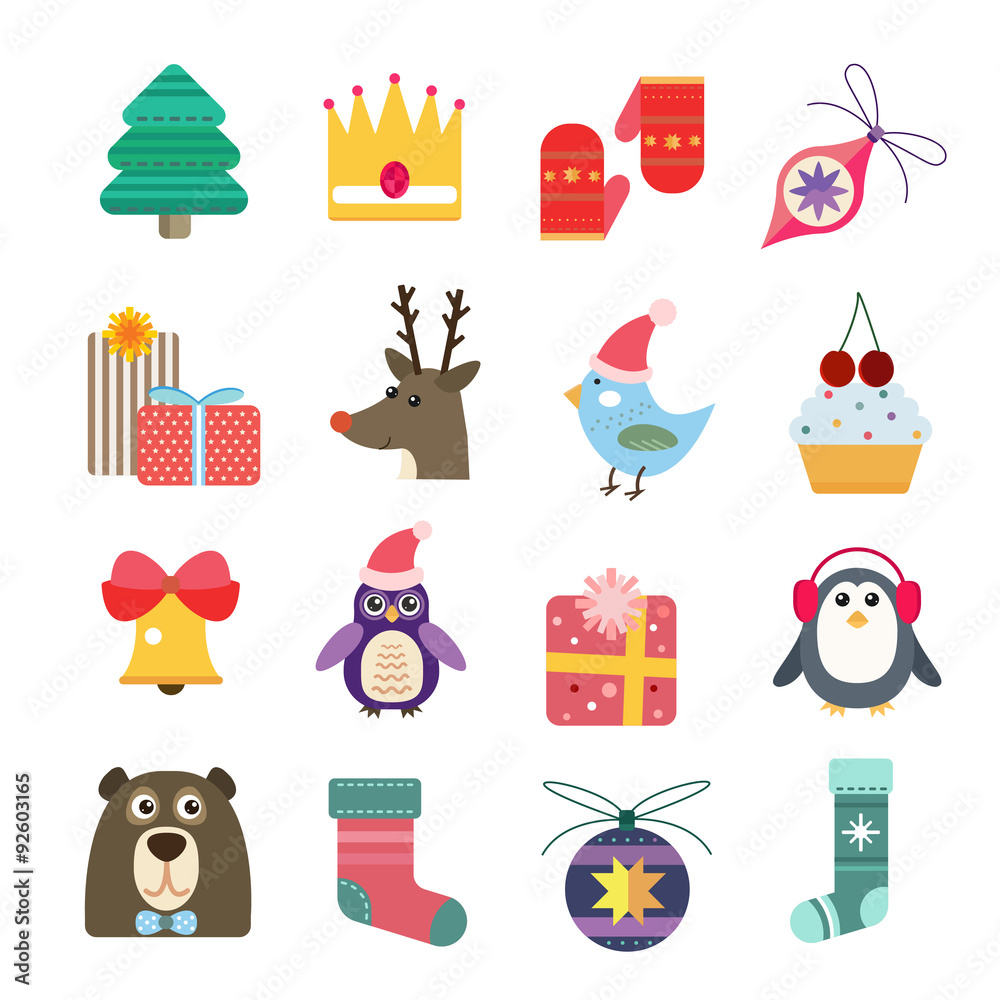 Christmas vector icons set Christmas vector icons set