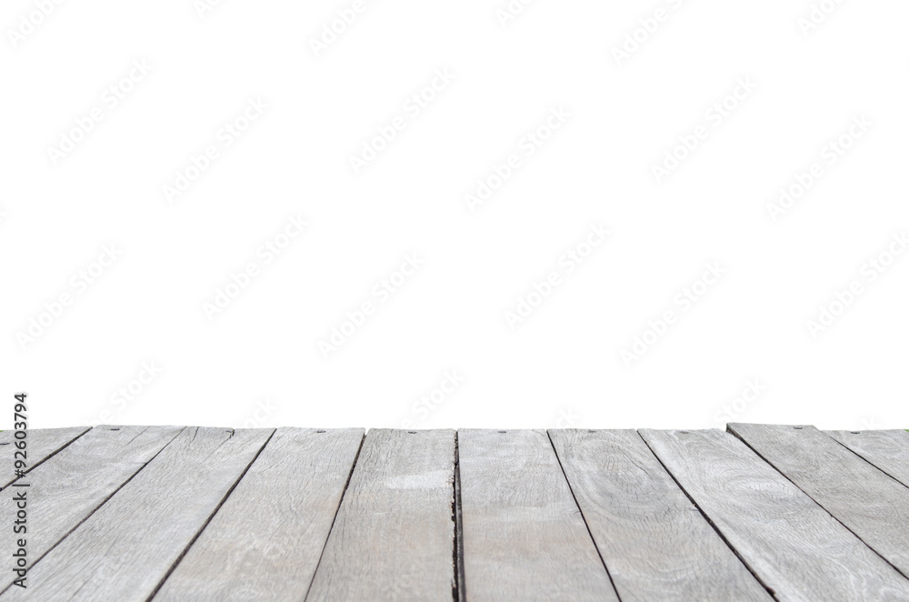 Fototapeta premium old wood texture of the table isolated on white background
