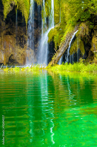 Colorful Spring Waterfall