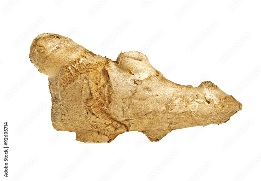 Ginger root on a white background Ginger root on a white background