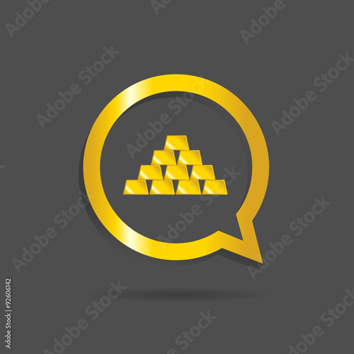gold bars icon vector illustration