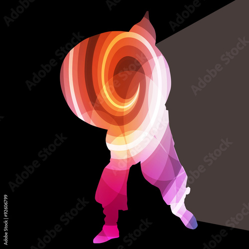 Medieval warrior crusader man silhouette illustration vector bac