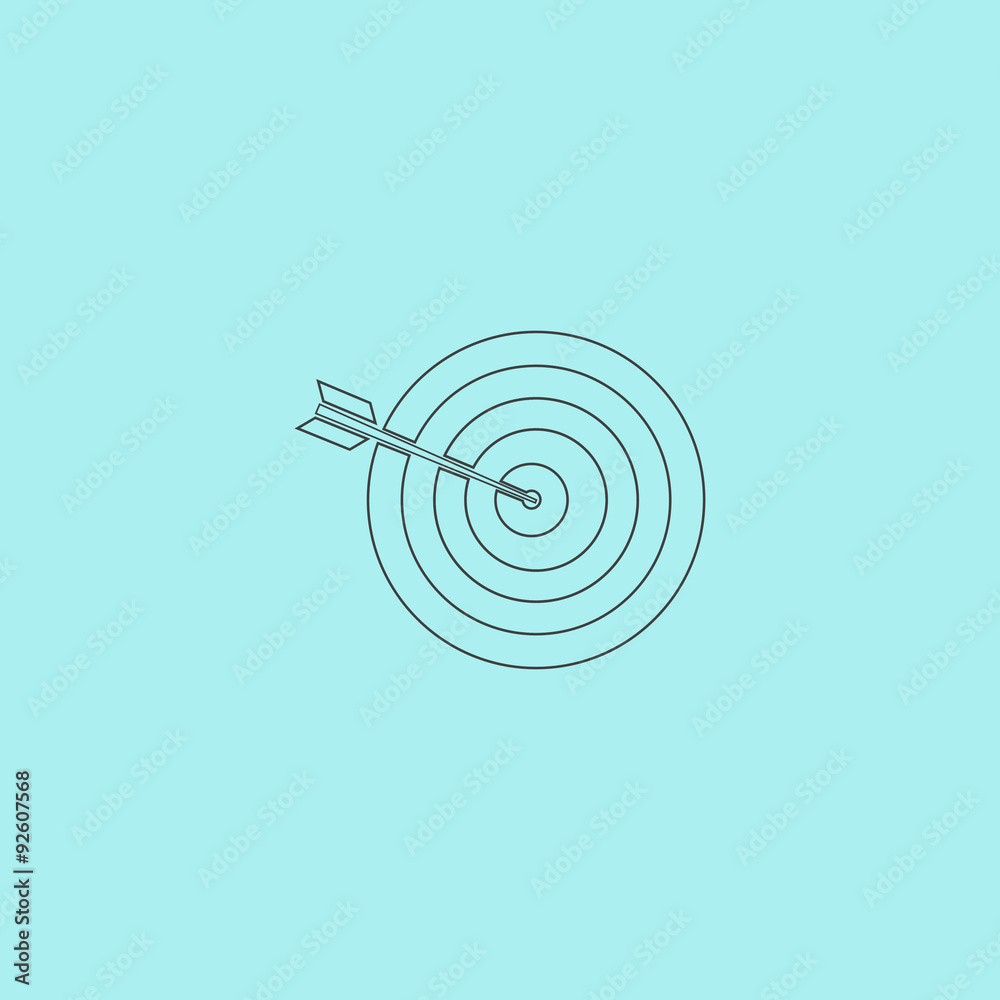 Dart is in the center of dartboard
