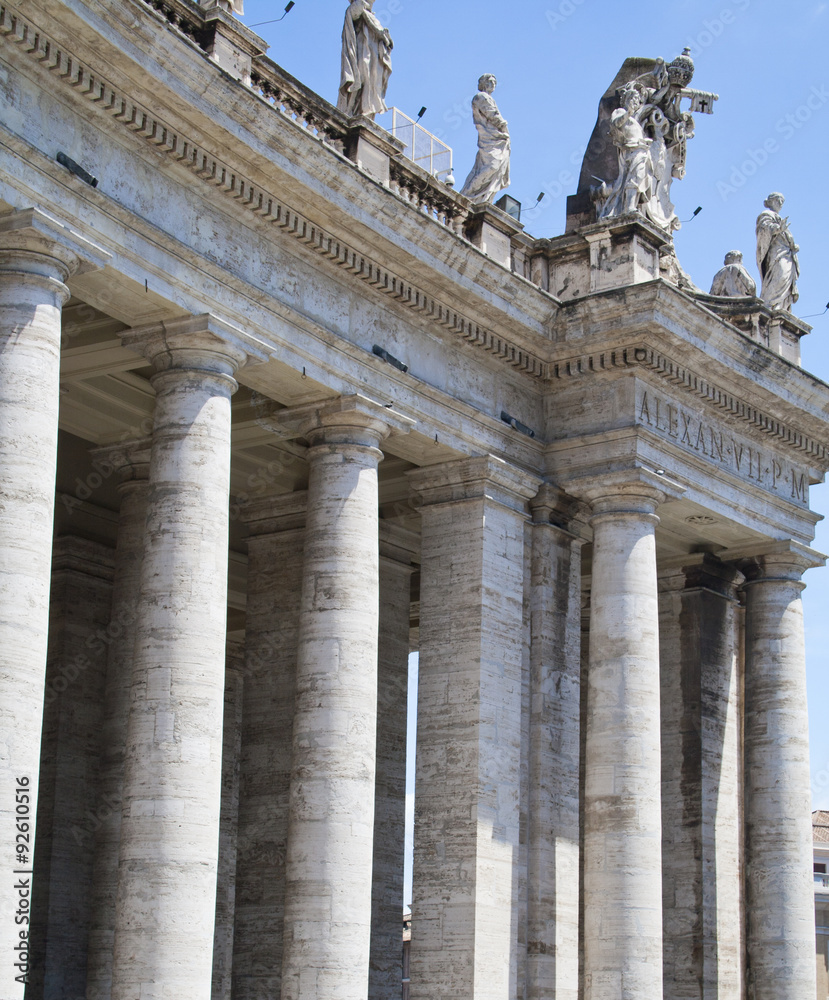 Columns of the colonnade, Vatican City