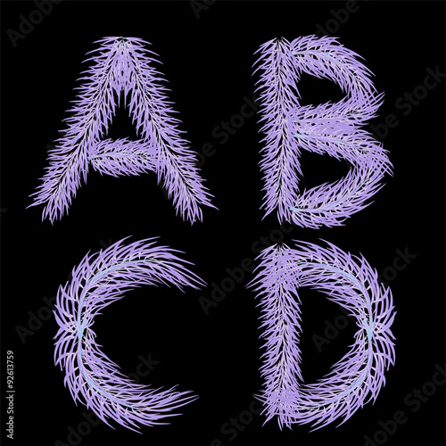 alphabet background black white feather fluff fluffy ice snow