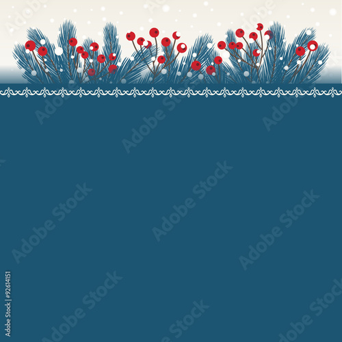 Christmas Background with Fir Branches