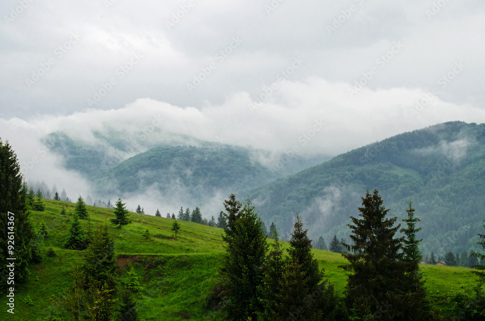 Cloudy weather in the mountains. Cloudy weather in the mountains.