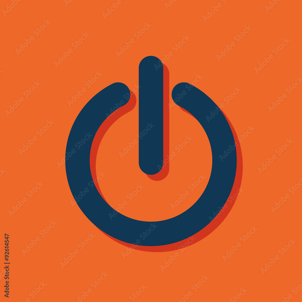 icon of power on icon of power on