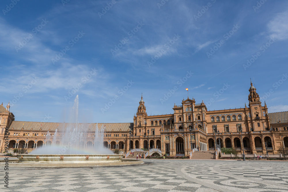 Plaza de Espana, Seville, Front view