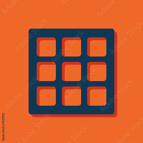 Vector belgian waffles icon. Food icon. Eps10