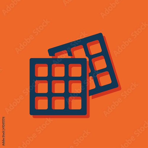 Vector belgian waffles icon. Food icon. Eps10