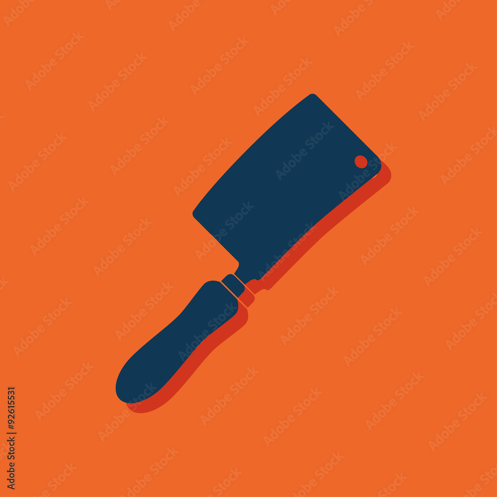 kitchen icon of meat cleaver knife kitchen icon of meat cleaver knife