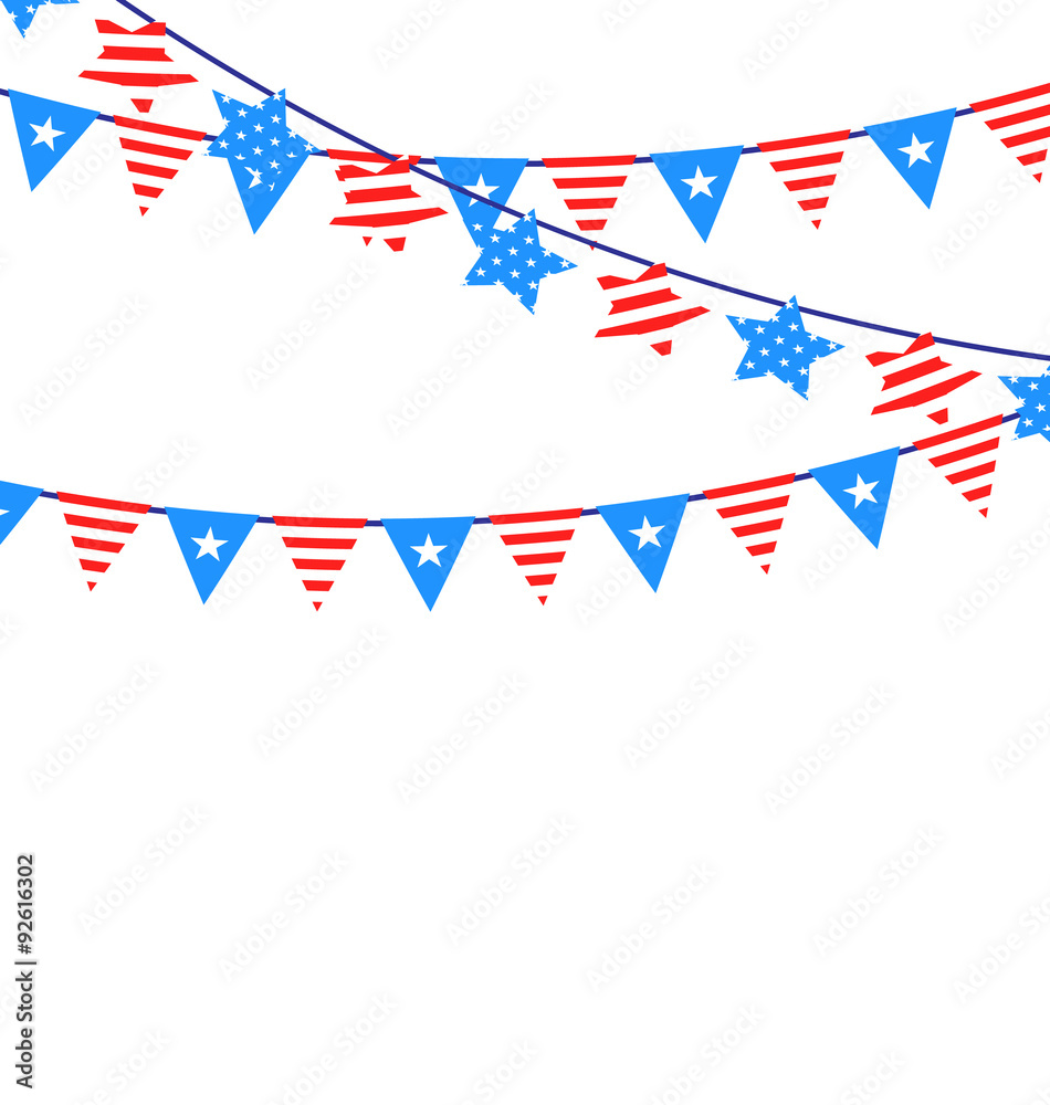 Hanging Bunting Garlands American