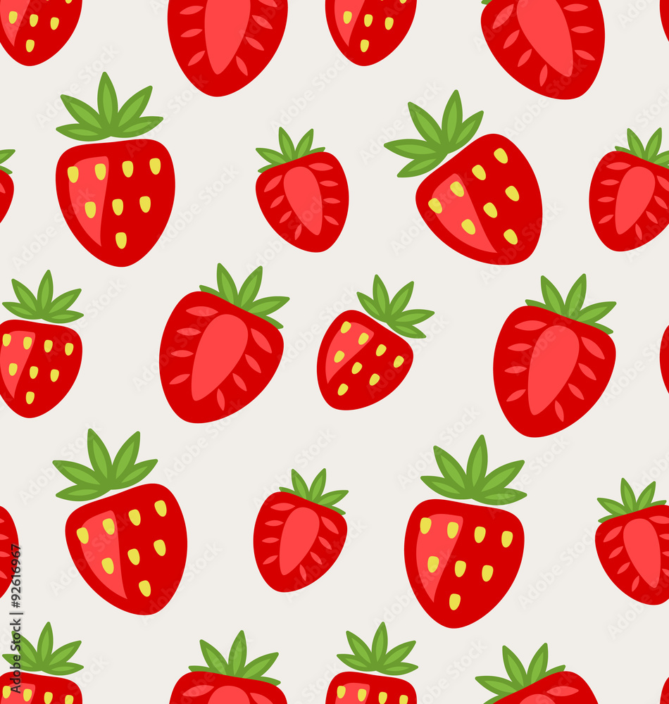 Seamless Texture of Ripe Strawberry Seamless Texture of Ripe Strawberry
